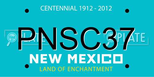PNSC37 New Mexico License Plate