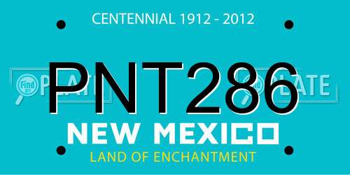 PNT286 New Mexico License Plate