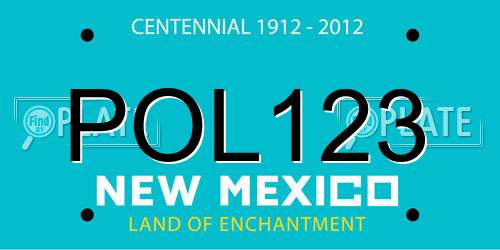 POL123 New Mexico License Plate