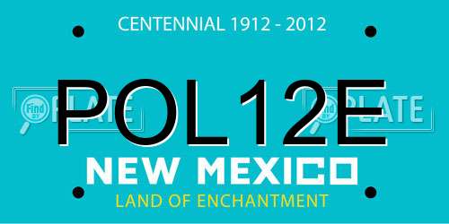 POL12E New Mexico License Plate