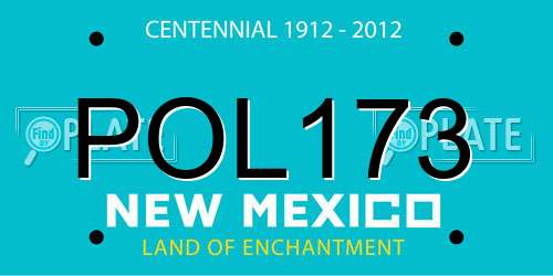 POL173 New Mexico License Plate