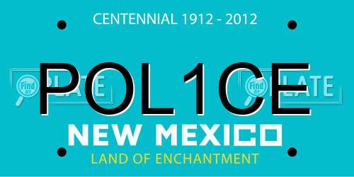 POL1CE New Mexico License Plate