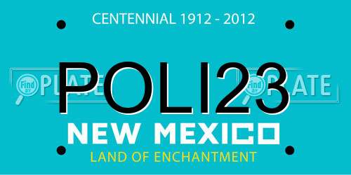POLI23 New Mexico License Plate