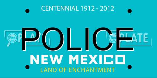 POLICE New Mexico License Plate