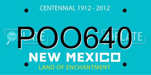 POO640 New Mexico License Plate