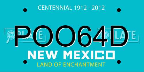POO64D New Mexico License Plate