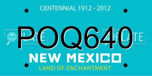 POQ640 New Mexico License Plate