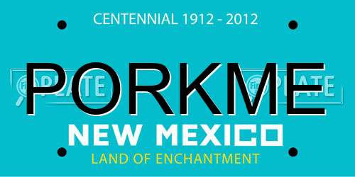 PORKME New Mexico License Plate