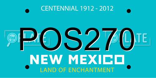 POS270 New Mexico License Plate