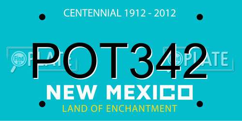 POT342 New Mexico License Plate