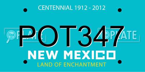 POT347 New Mexico License Plate