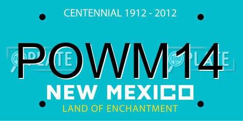 POWM14 New Mexico License Plate
