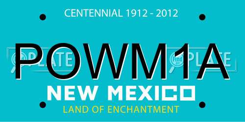 POWM1A New Mexico License Plate
