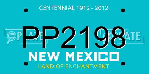 PP2198 New Mexico License Plate