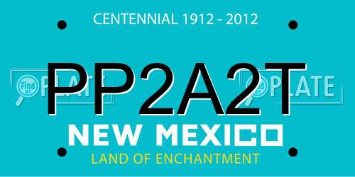PP2A2T New Mexico License Plate