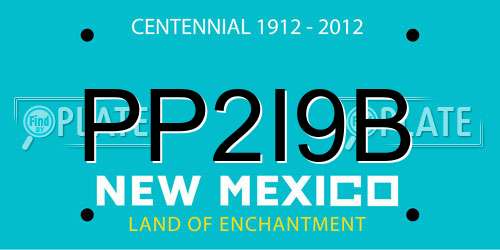 PP2I9B New Mexico License Plate