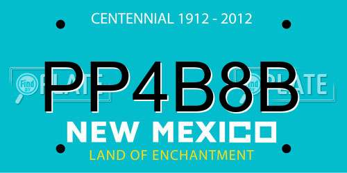 PP4B8B New Mexico License Plate