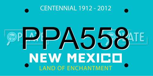 PPA558 New Mexico License Plate