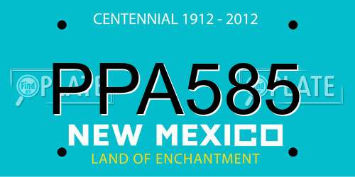 PPA585 New Mexico License Plate