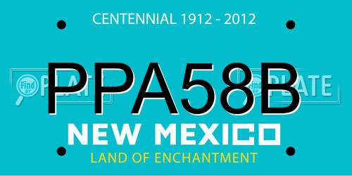 PPA58B New Mexico License Plate