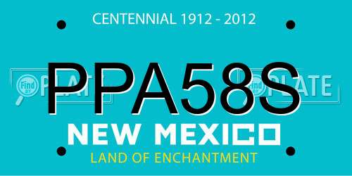 PPA58S New Mexico License Plate