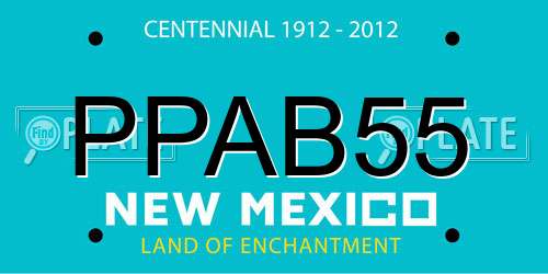 PPAB55 New Mexico License Plate
