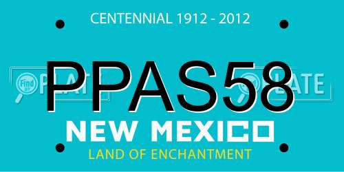 PPAS58 New Mexico License Plate