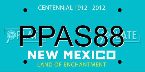 PPAS88 New Mexico License Plate