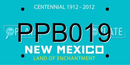 PPB019 New Mexico License Plate