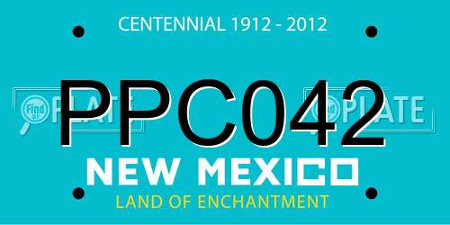 PPC042 New Mexico License Plate