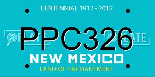 PPC326 New Mexico License Plate