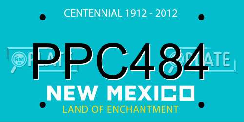 PPC484 New Mexico License Plate