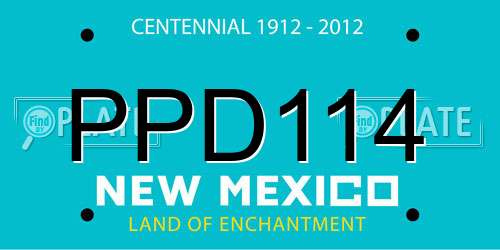PPD114 New Mexico License Plate
