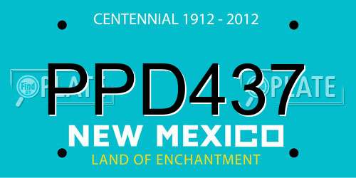 PPD437 New Mexico License Plate