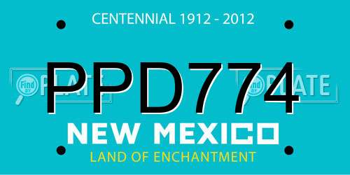 PPD774 New Mexico License Plate