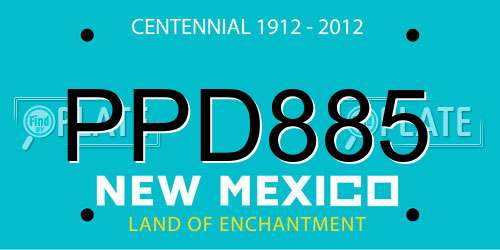 PPD885 New Mexico License Plate