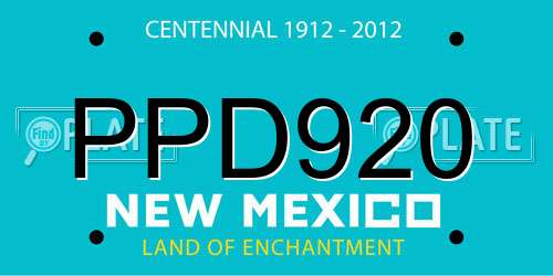 PPD920 New Mexico License Plate