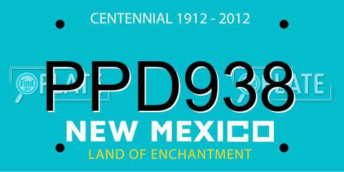 PPD938 New Mexico License Plate