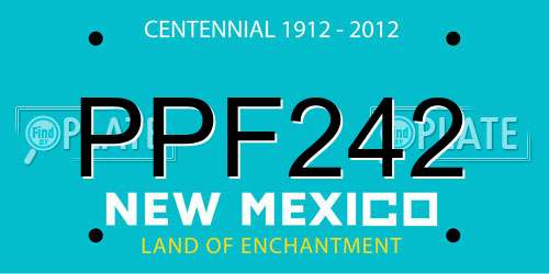 PPF242 New Mexico License Plate
