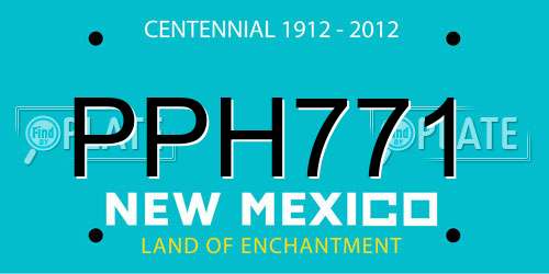 PPH771 New Mexico License Plate
