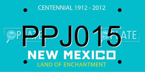PPJ015 New Mexico License Plate