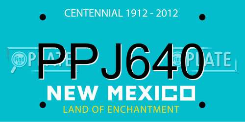 PPJ640 New Mexico License Plate