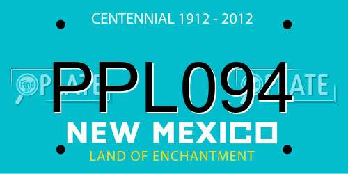 PPL094 New Mexico License Plate