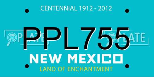 PPL755 New Mexico License Plate
