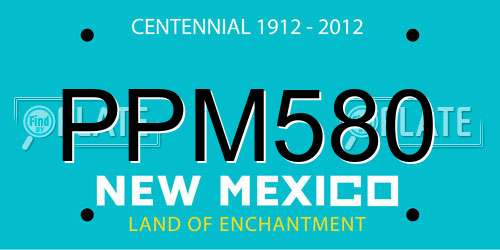 PPM580 New Mexico License Plate