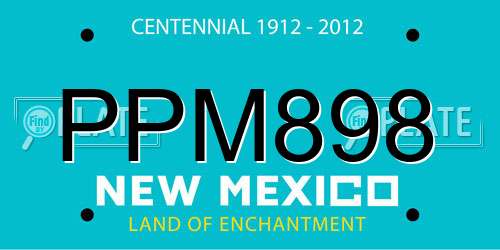PPM898 New Mexico License Plate