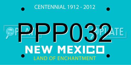 PPP032 New Mexico License Plate