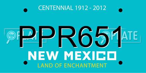 PPR651 New Mexico License Plate