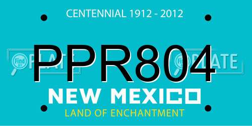 PPR804 New Mexico License Plate
