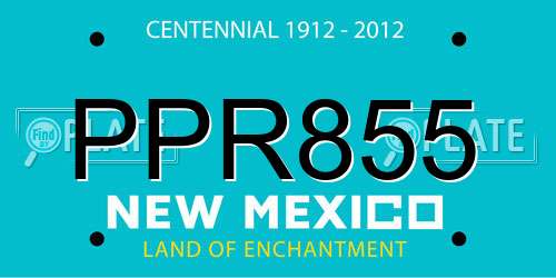PPR855 New Mexico License Plate